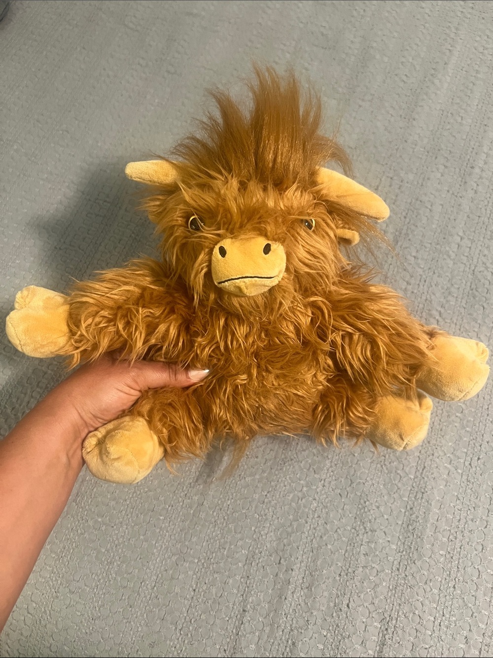 Golden Brown Highland Cow Plush - Soft Cuddly Stuffed Animal